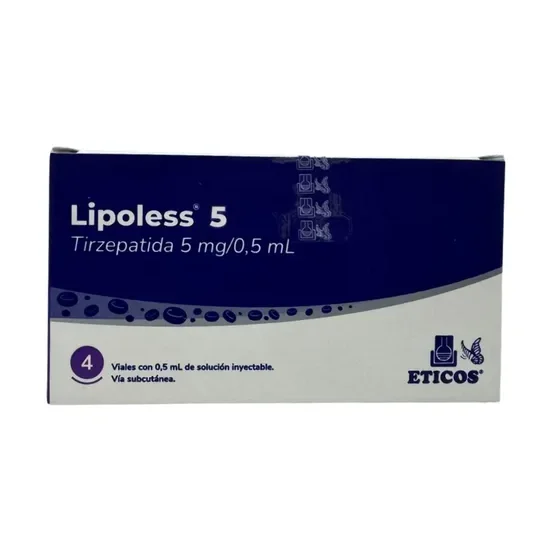 Tirzepatida Lipoless Eticos 20mg · 4 ampolas de 5mg