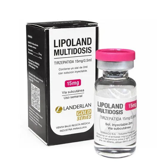 Tirzepatida Lipoland Multidosis Lander 60mg (4 doses de 15mg) · 1 frasco