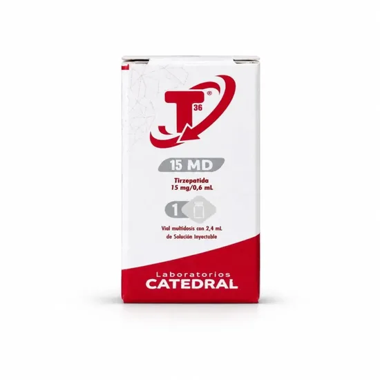 Catedral Tirzepatida T36 60mg (4 doses de 15mg) · 1 frasco
