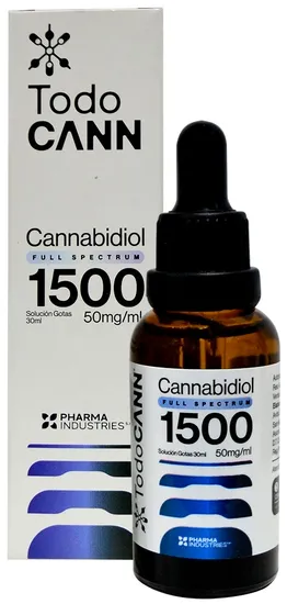 Saude TodoCANN Cannabidiol Pharma 1500mg (30 doses de 50mg) · 1 frasco