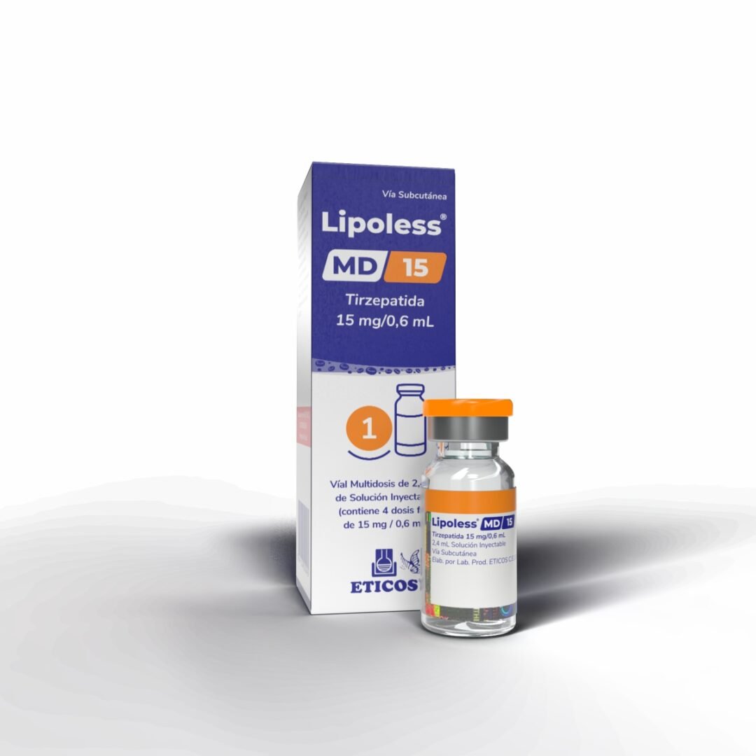 Tirzepatida Lipoless MD Eticos 60mg (4 doses de 15mg) · 1 frasco