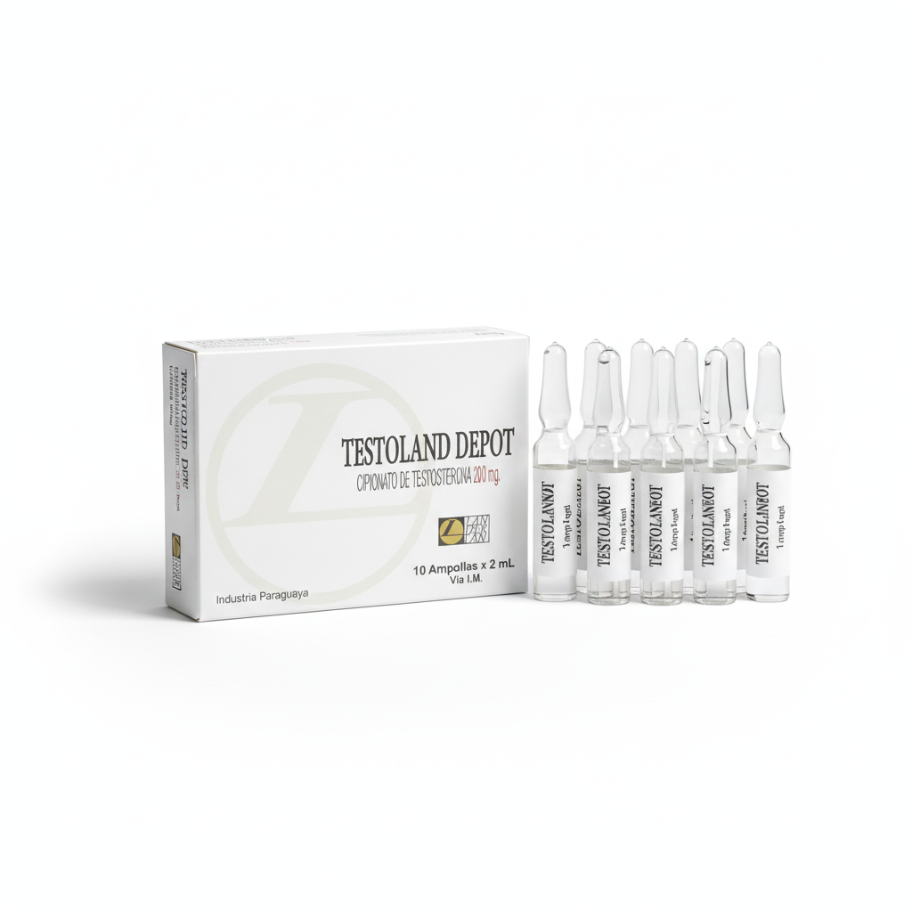 Cipionato Anabolizante Testoland Depot Lander 2000mg · 10 ampolas de 200mg