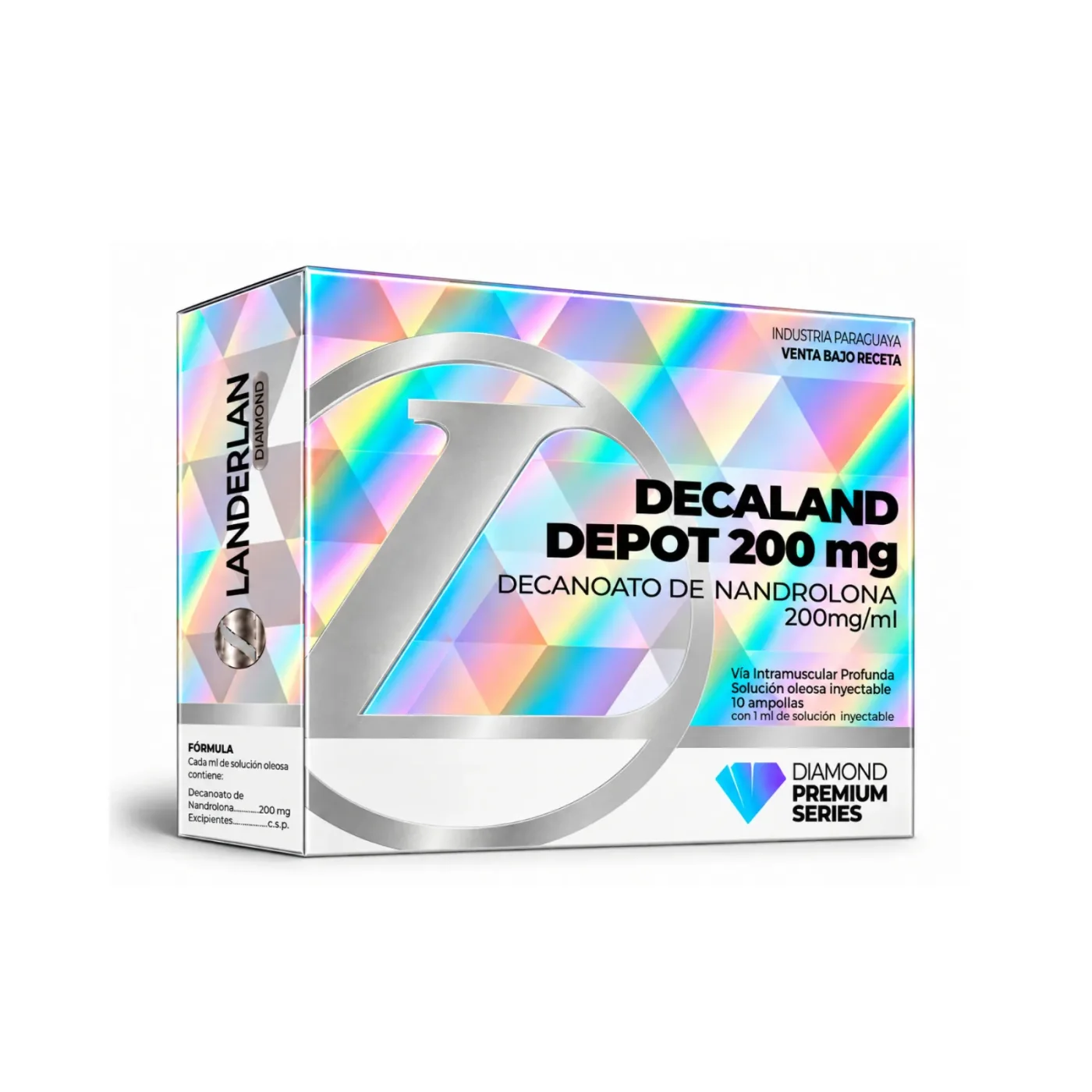 Anabolizante Decaland Depot Landerlan Diamond 2000mg · 2 frascos de 200mg