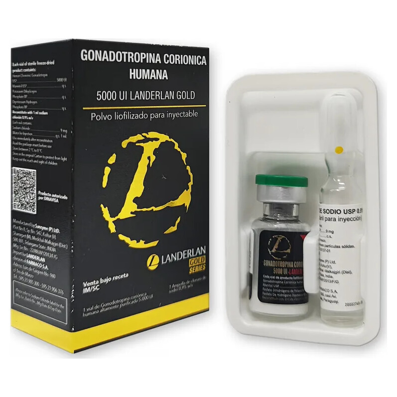 Testo Anabolizante Gonadotropina Corionica Humana Landerlan Gold 5000mg · 1 frasco