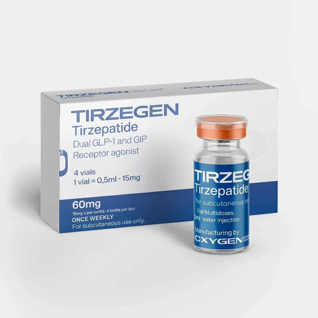 Oxygen Tirzegen (Tirzepatida) 60 mg 4 Ampolas