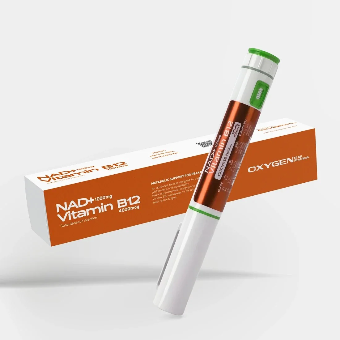 Oxygen NAD+ Caneta 1000 mg + Vitamina B12